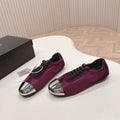 PRA 26S Mary Jane Wine Purple Sliver Canvas Suede 600625