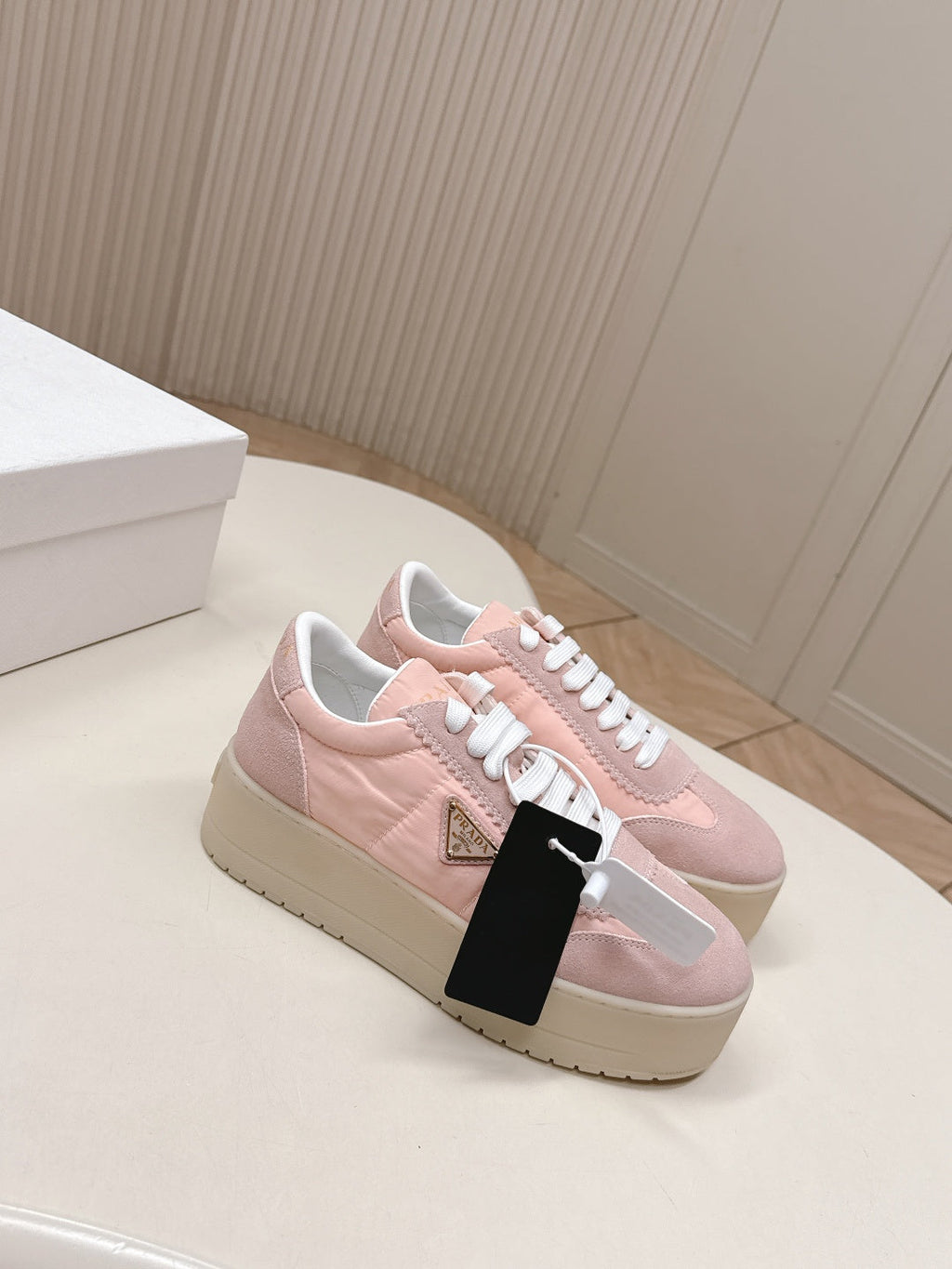 PRA 2026S Platform Sneakers 50 Pink Suede 663491