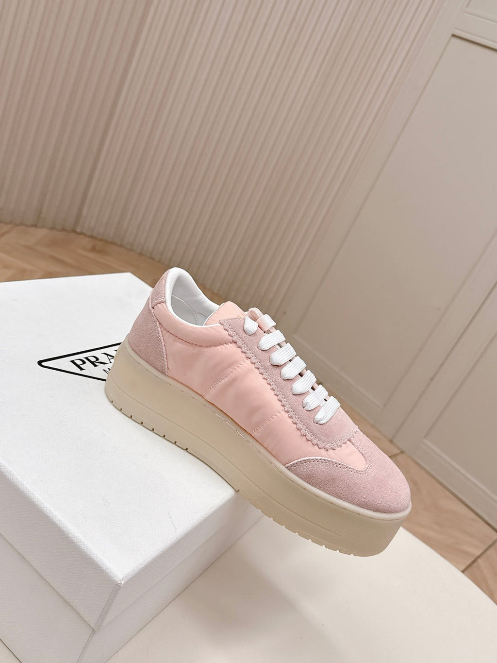 PRA 2026S Platform Sneakers 50 Pink Suede 663491