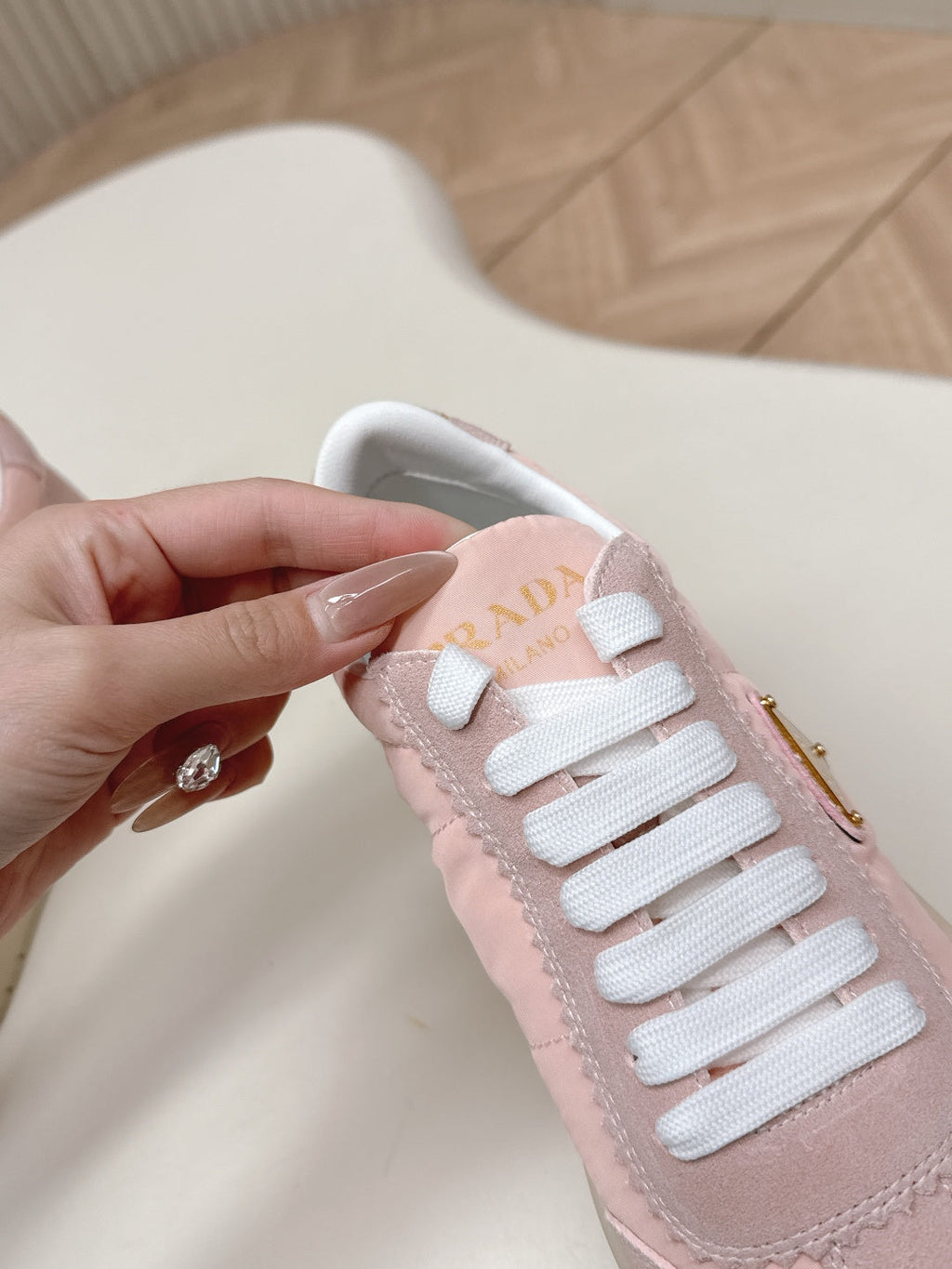 PRA 2026S Platform Sneakers 50 Pink Suede 663491