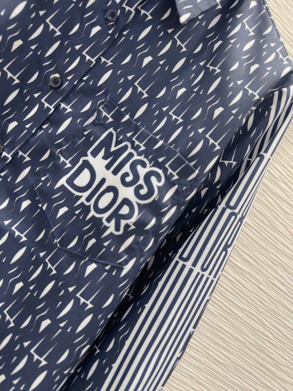 CD 25 Miss Dior Shirt Blue Polyester