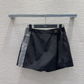 CD 25 Casual Short Black White Polyester