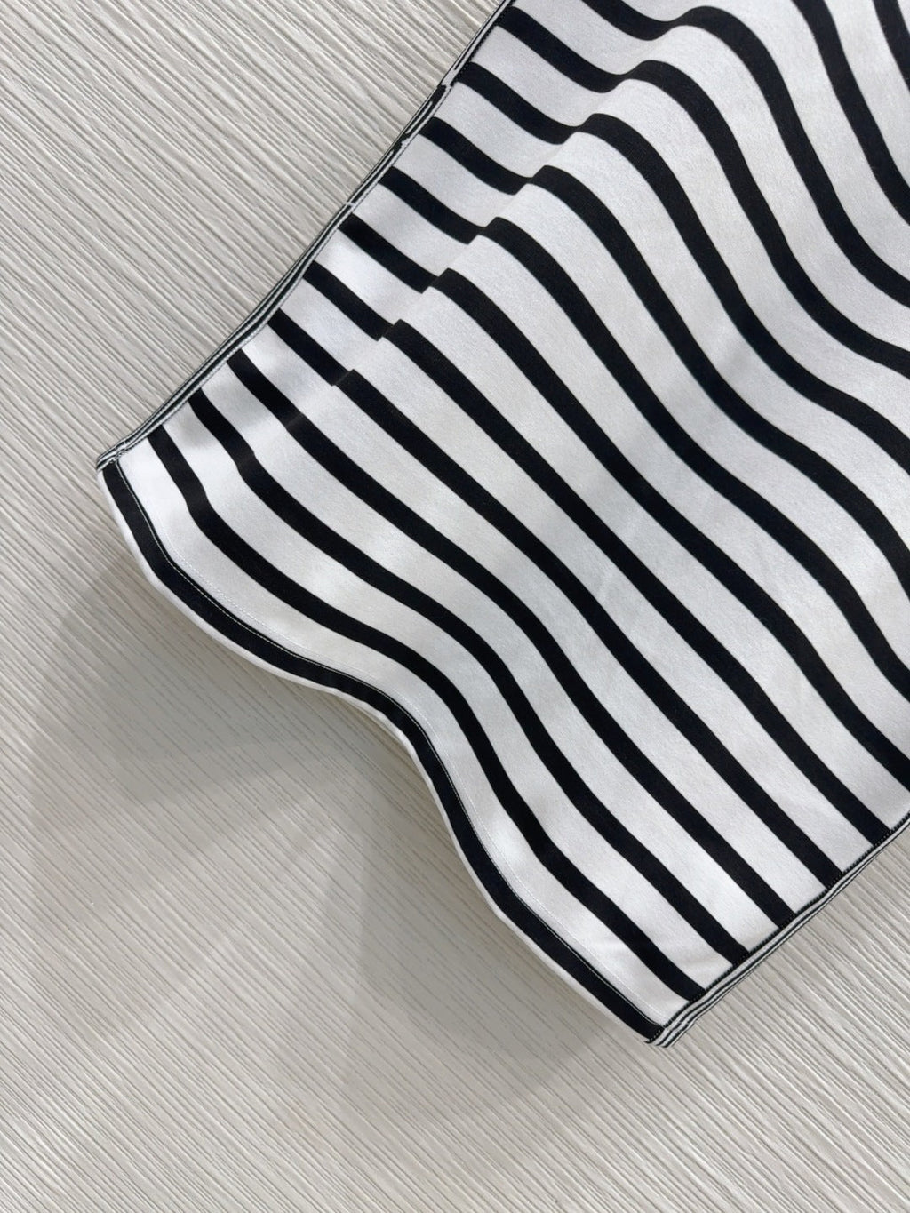 CD 2025 Striped Dress Black White Cotton