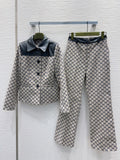 Gucci 2025 Set Beige Black Jacquard Fabric