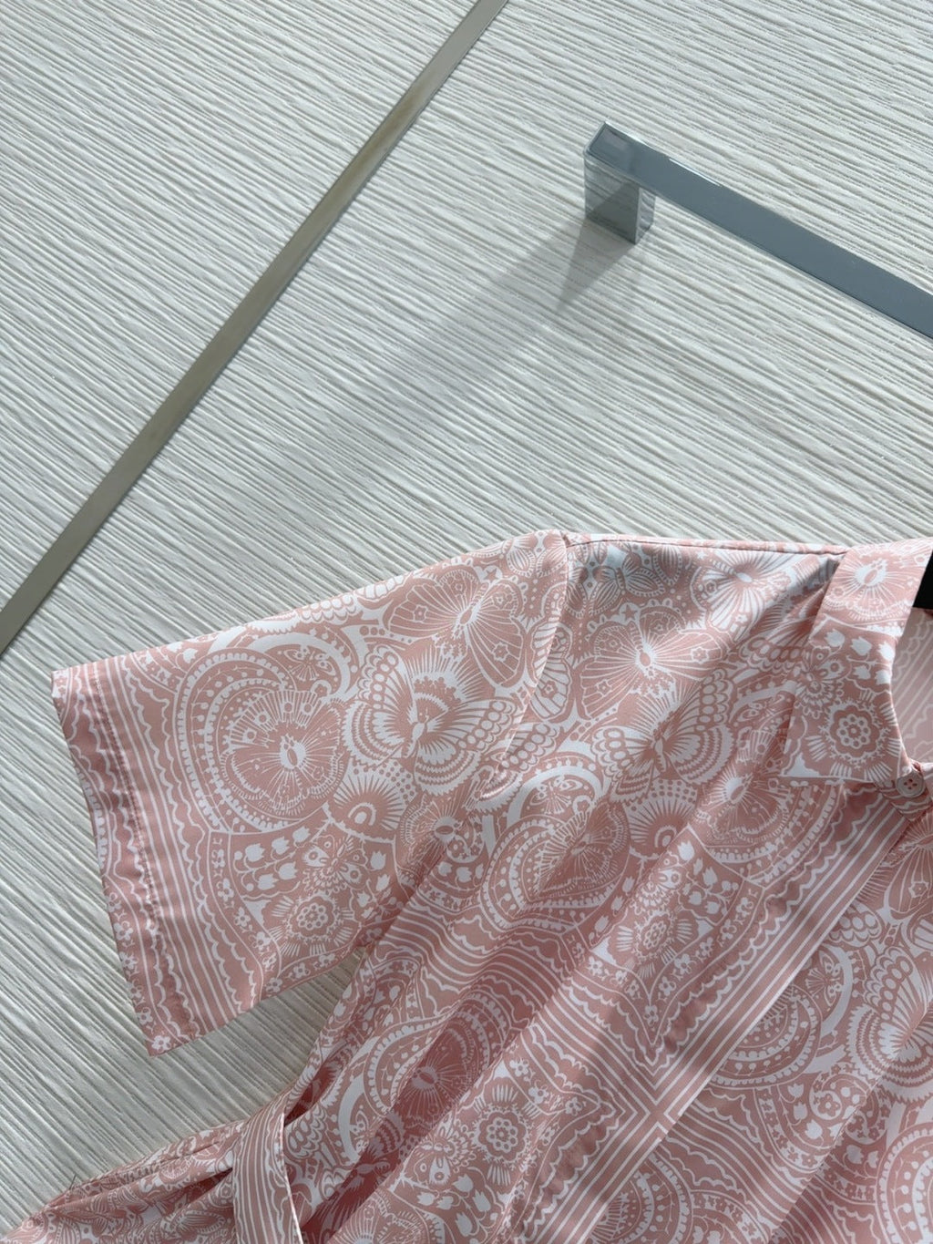 CD 2025 Floral Short Dress Pink Cotton