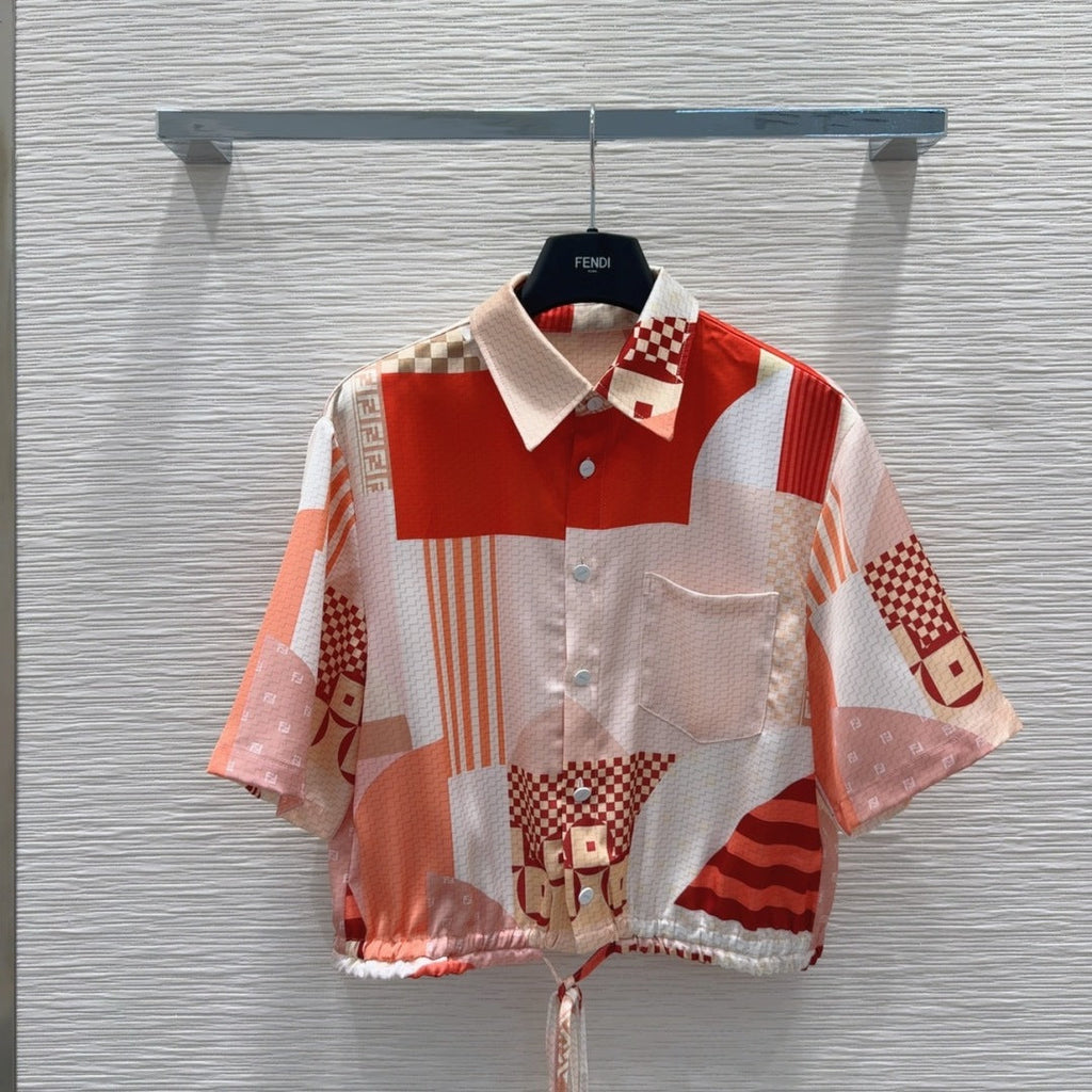 Fendi 25 Set Red Polyester Fiber