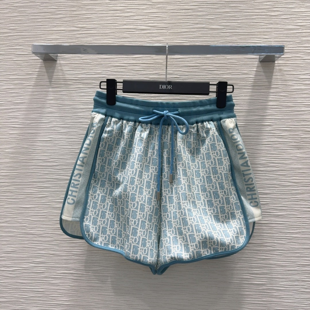 CD 25 Set Blue-Green and Beige Cotton