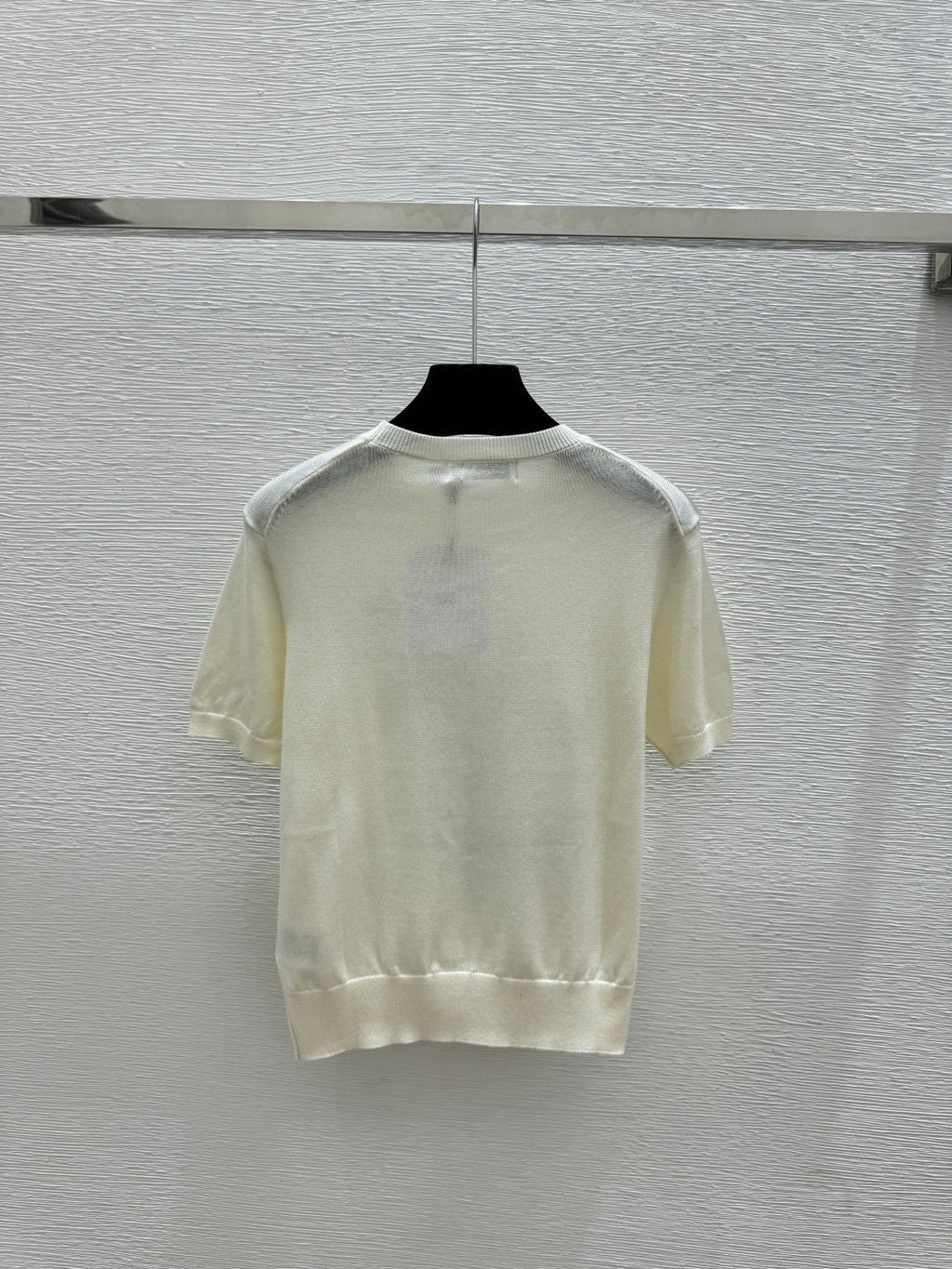 Dior 2026 Short-sleeved Top Cream Pink Purple Wool