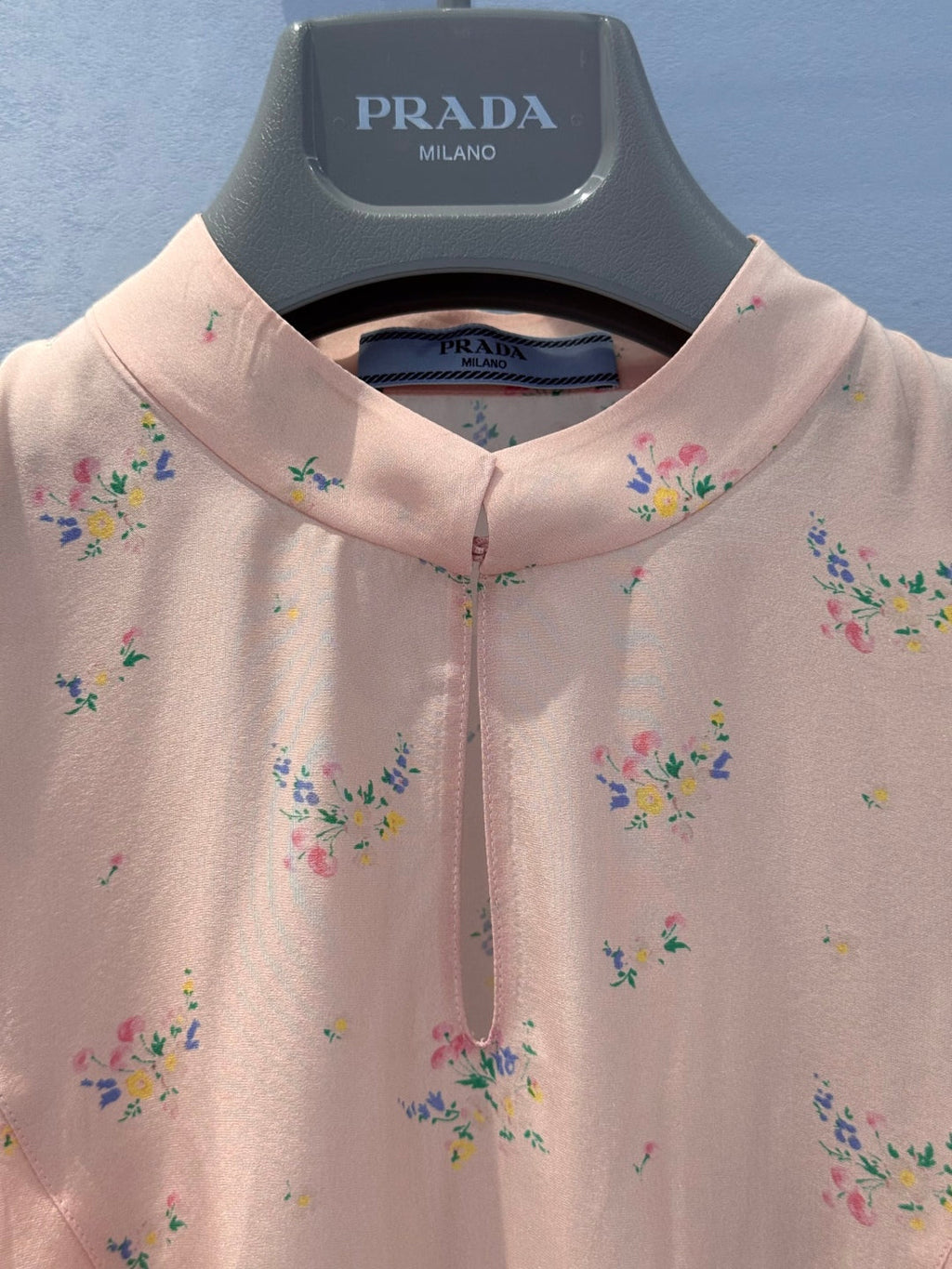 Prada 25 Floral Vest Pink Viscose and Silk