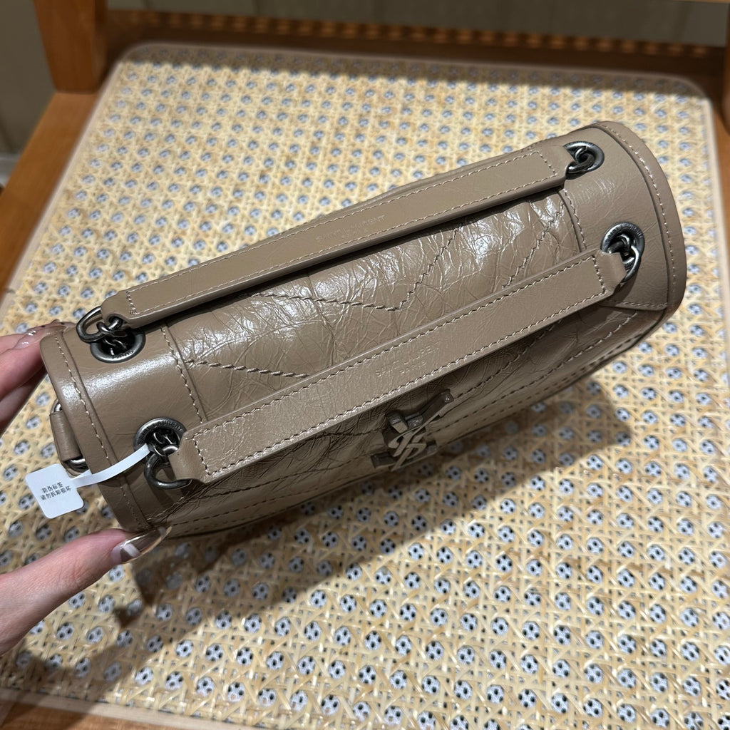 YSL Niki Baby Bag Beige Calfskin 338878