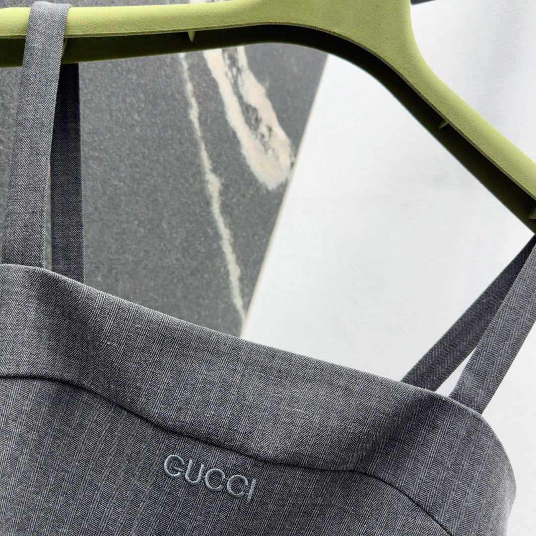Gucci 25 Jumpsuit Gray Polyester Fiber