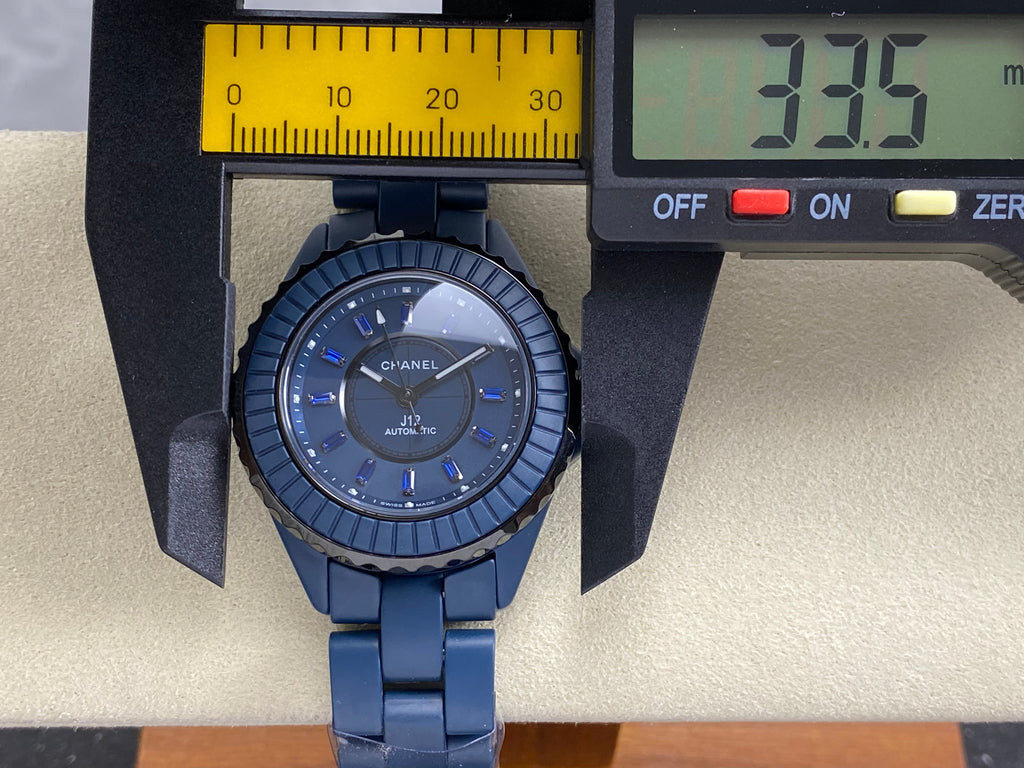 Chanel Bleu 33mm Navy Blue Dial Diamond Ceramic