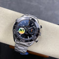 Omega Seamaster 46mm Black Dial Sliver Case Black Bezel Steel