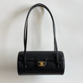 Chanel 2026 Bowling Ball Cylinder Bag Black Caviar Leather