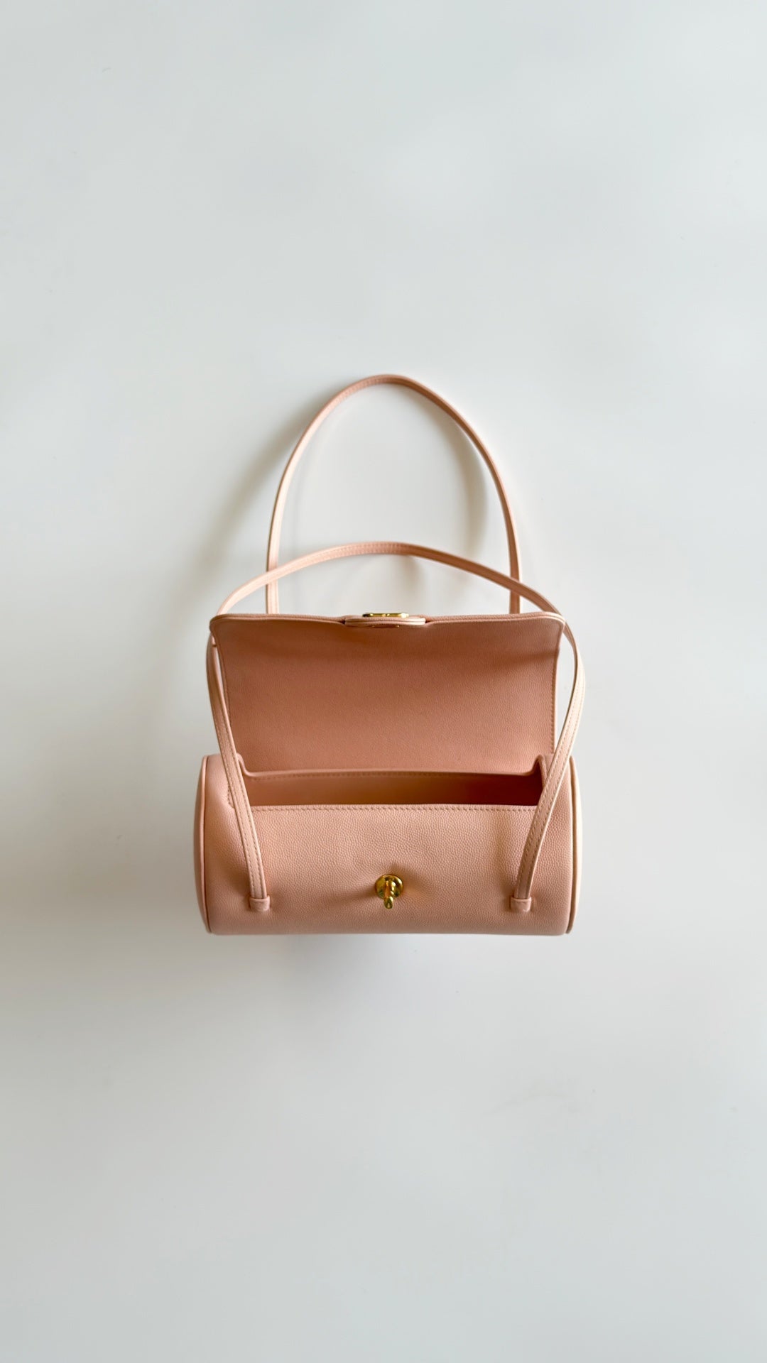 Chanel 2026 Bowling Ball Cylinder Bag Pink Caviar Leather
