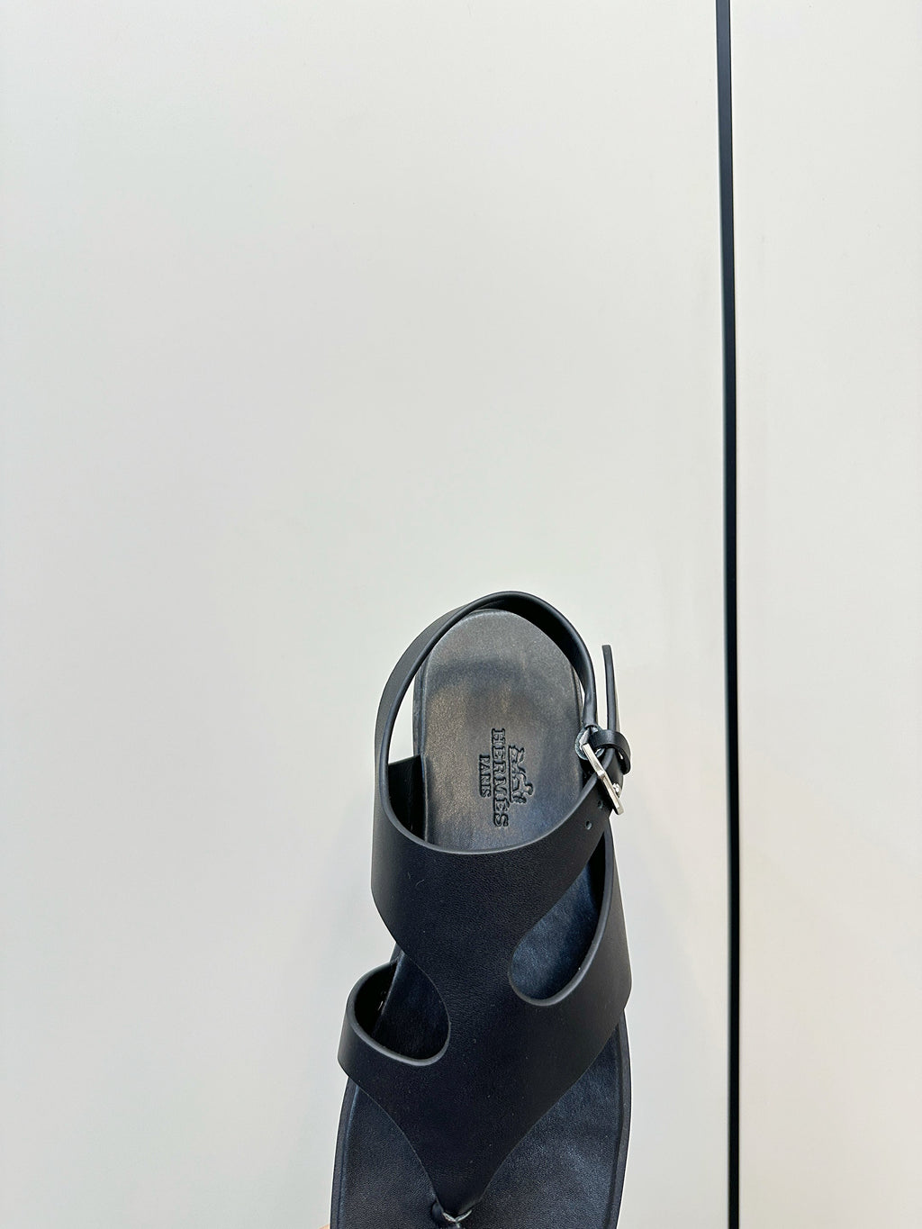 HM Karen Sandals Black Calfskin 369788