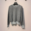 Fendi 25 Sweater Grey Monogram Woool 0002