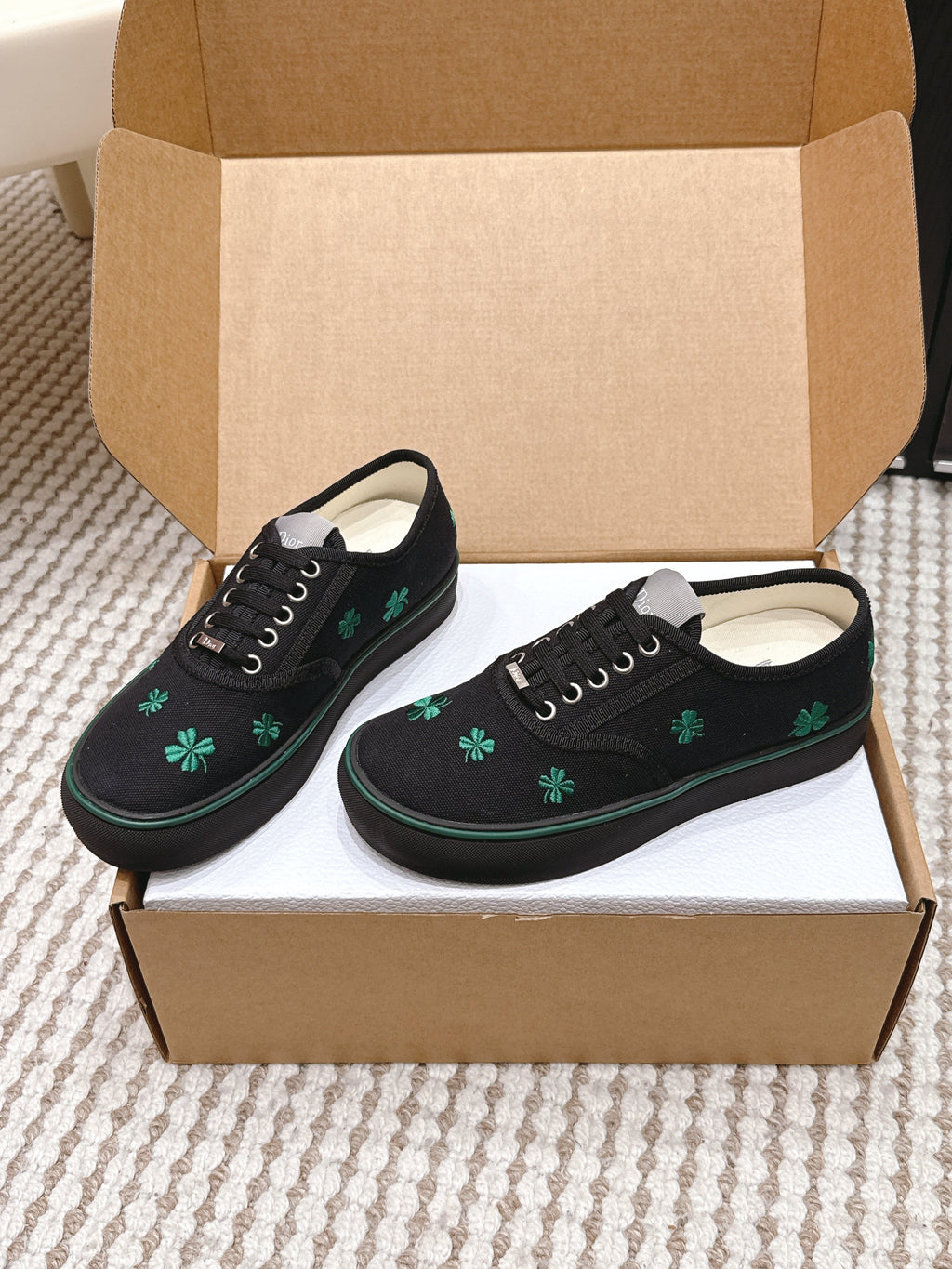 CD 26 Platform Sneaker Black Green Canvas 632438