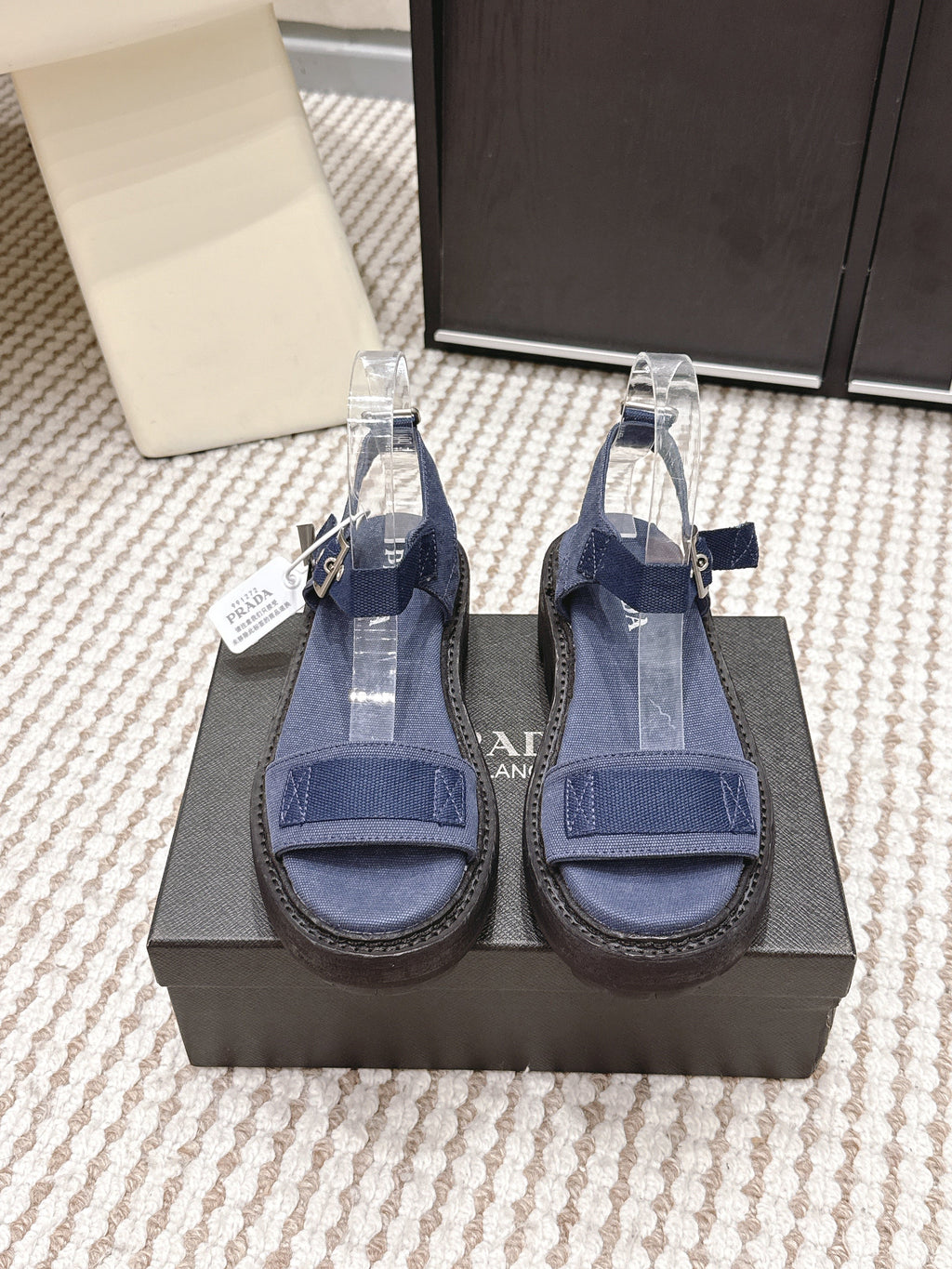 PRA 2026S Roman Sandals Dark Blue Canvas 657519