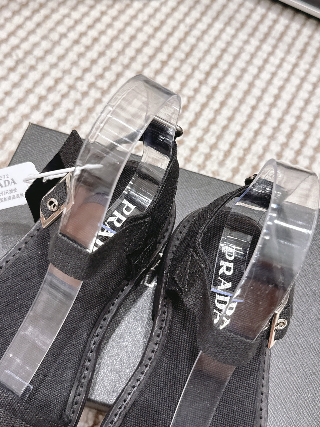 PRA 2026S Roman Sandals Black Canvas 657520