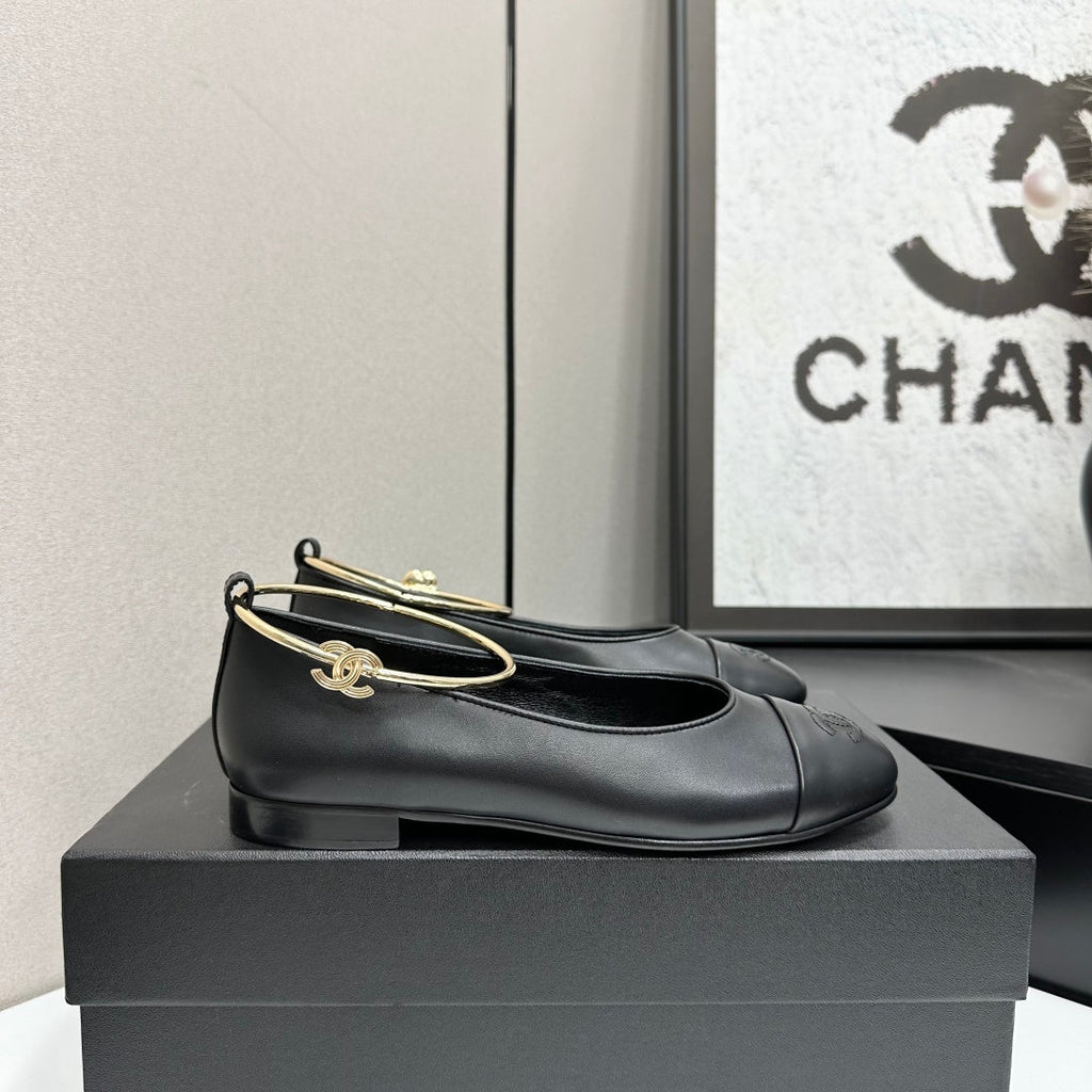 CC 26s Ballet Flats Black Sheepskin 626304