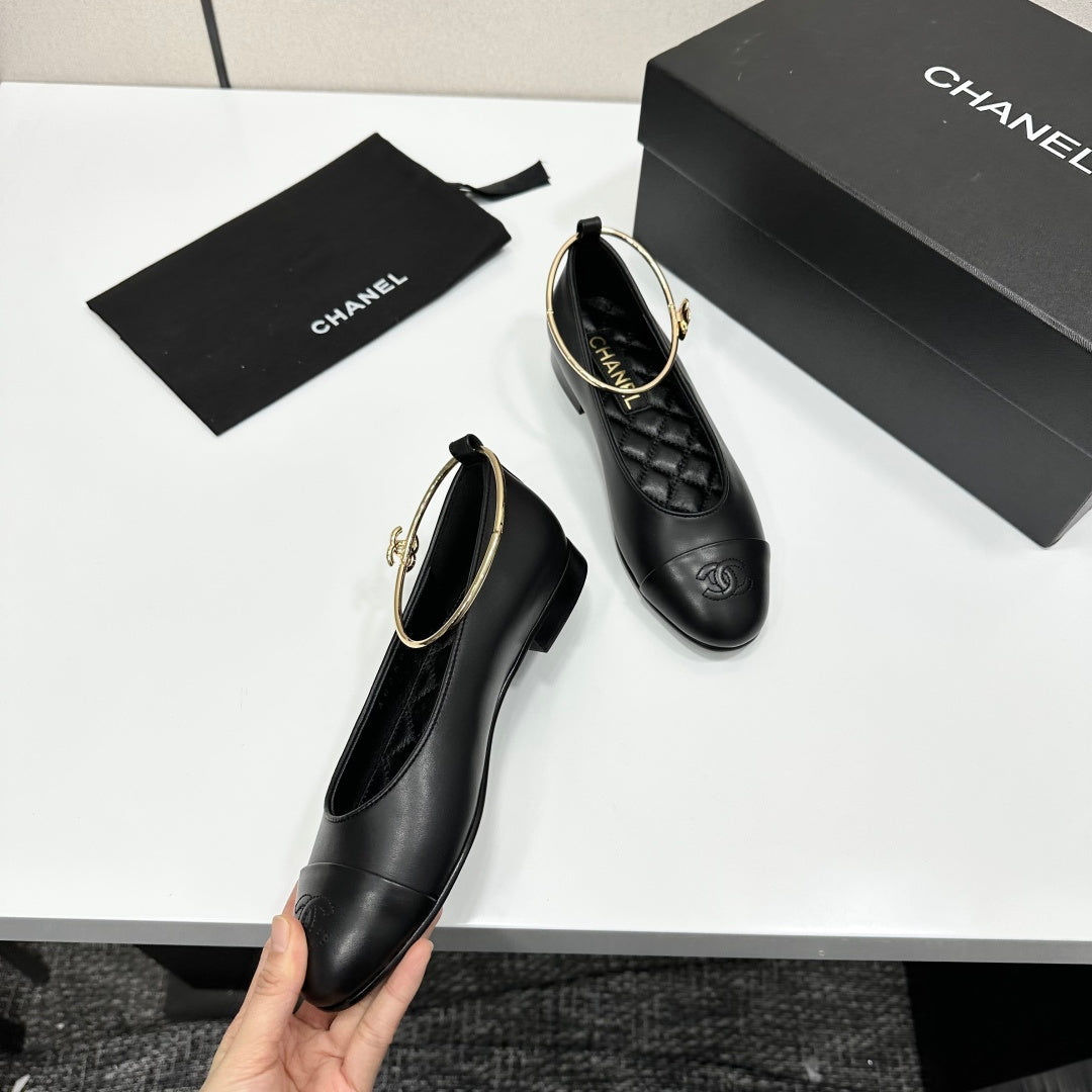 CC 26s Ballet Flats Black Sheepskin 626304