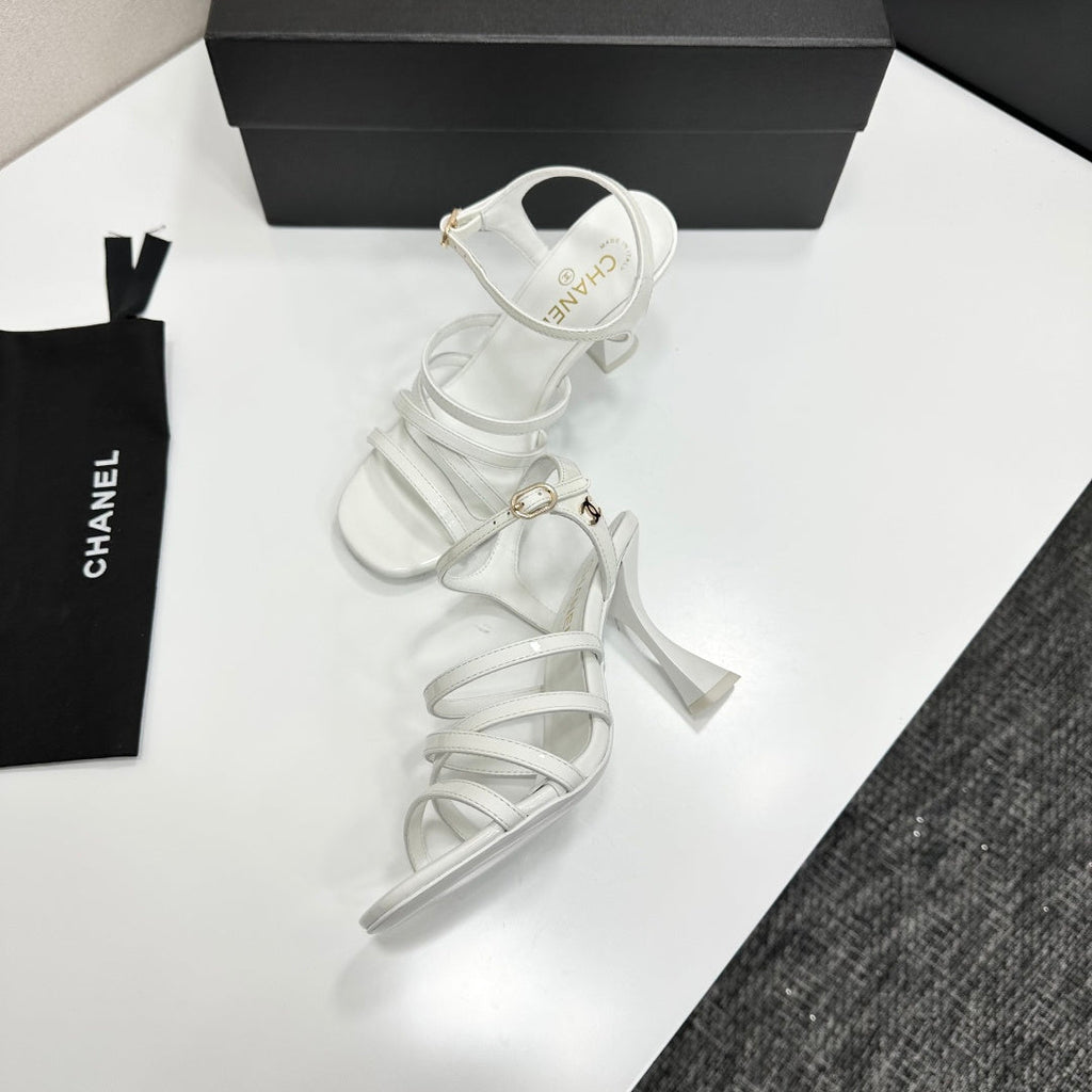 CC 26s High Heel Sandals 80 White Sheepskin  626285