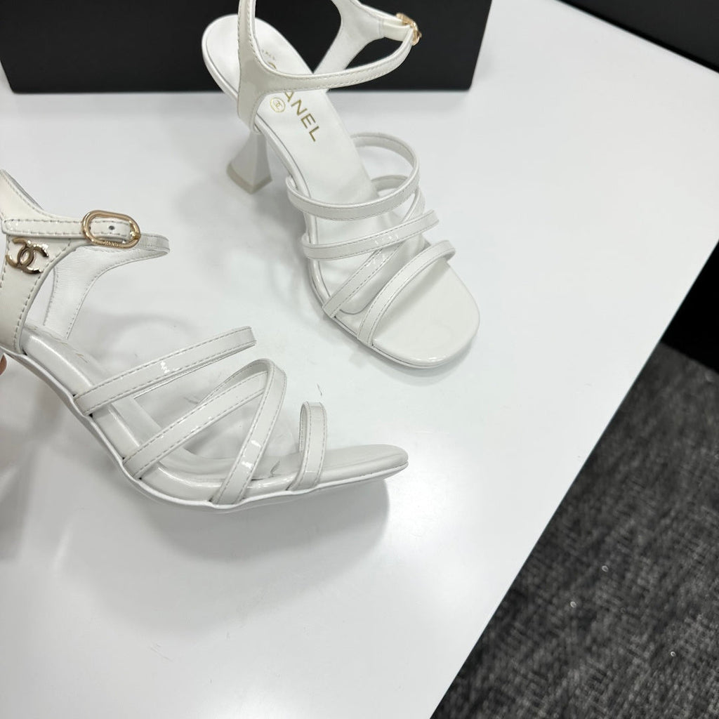 CC 26s High Heel Sandals 80 White Sheepskin  626285
