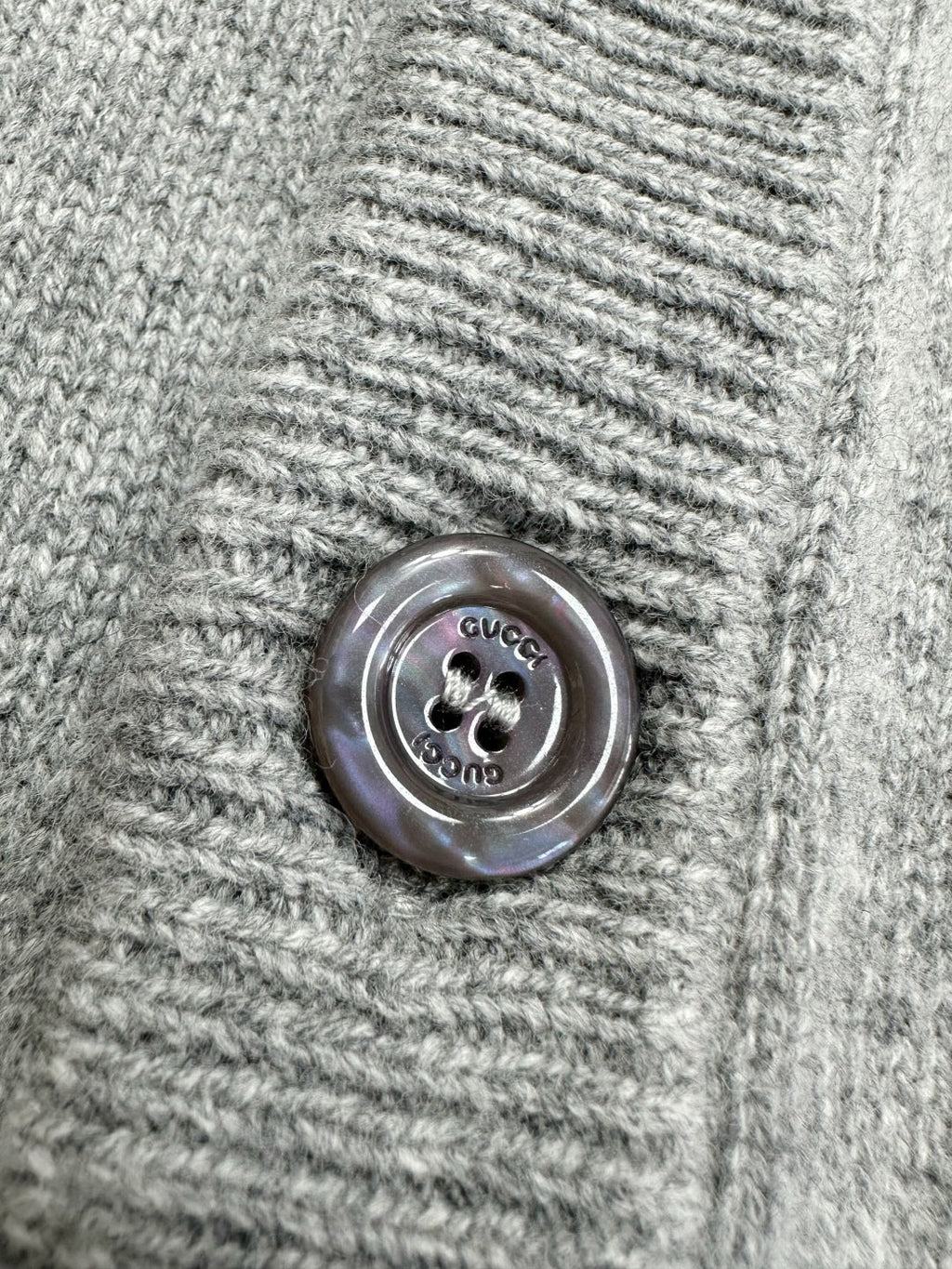 Gucci 2025 Cardigan With Intarsia Gray Wool Cashmere