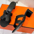 HM Oasis Sandals Black Cowhide 294843