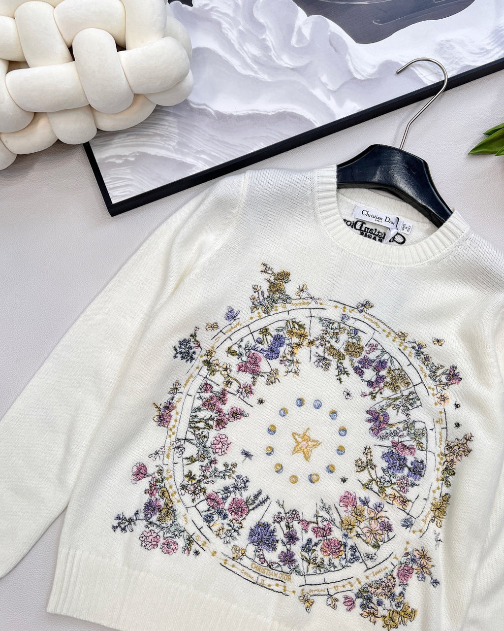 CD 25 Sweater White Wool And Silk