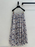 CD 2025 Butterfly Printed Long Skirt Multicolor Cotton