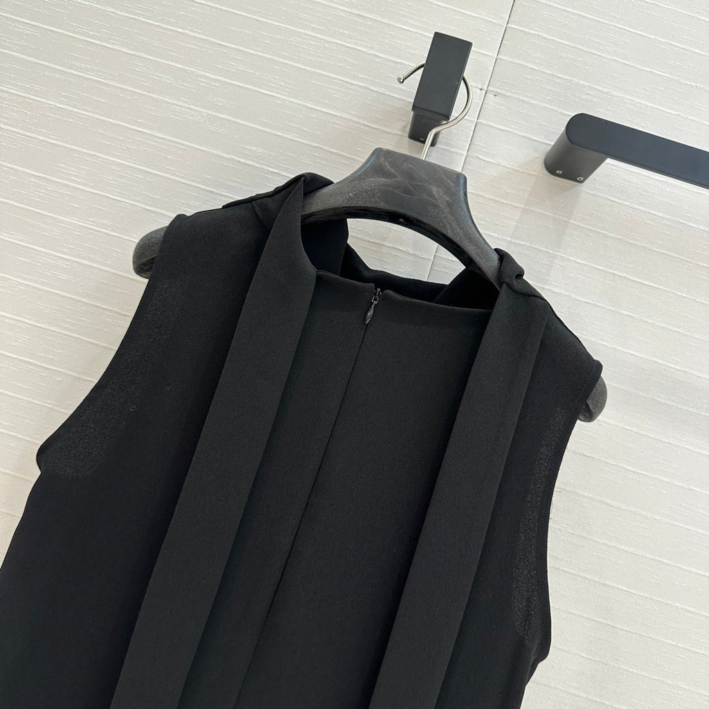 Fendi 25 Sleeveless Dress Black Cotton