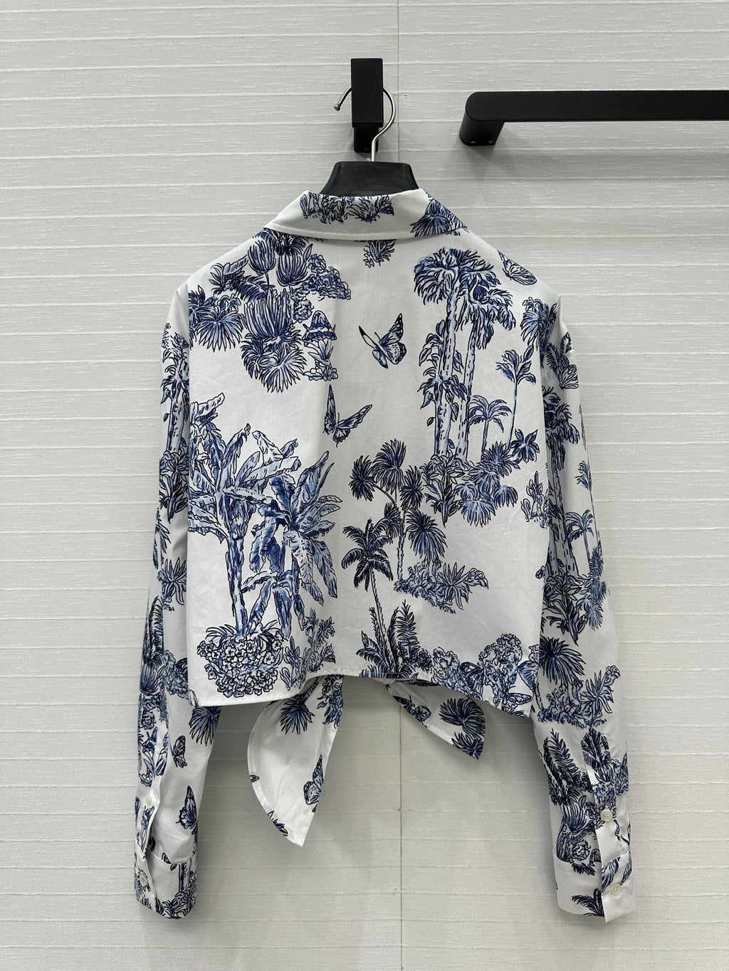 CD 25 Bow Tie Shirt Blue White Cotton
