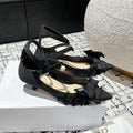 CD Adiorable pump 45 Black Fringed Grosgrain
