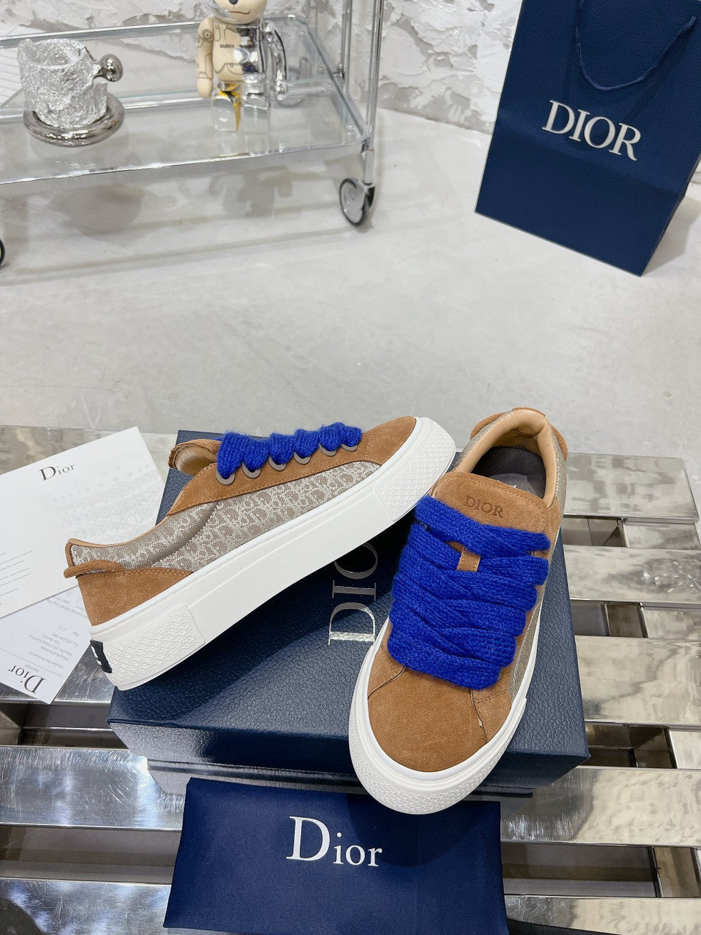 CD B33 Sneaker 30mm In Brown Suede 100656