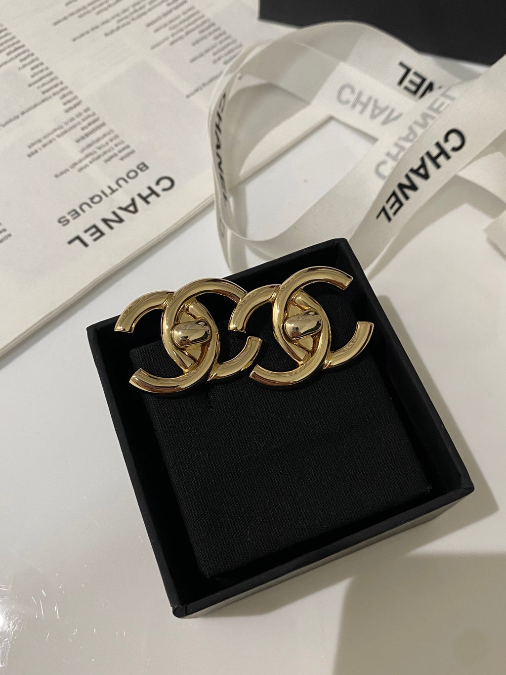CC Double C Large Backpack Gold Earrings