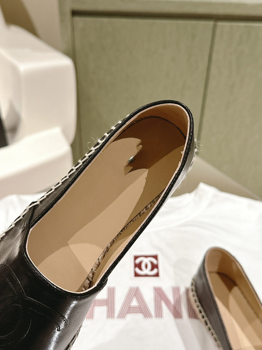 espadrilles all black calfskin