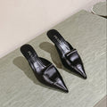 PRA 2026S High Heel Mule 80 Black Sheepskin 657665