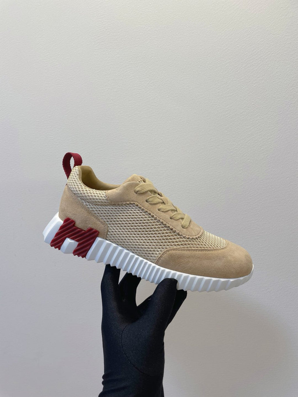 HM  Bouncing sneaker Tortilla Brown Fabric with Suede 212282