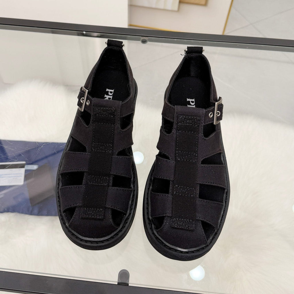 Prada 2026 Sandal Black Fabric Rubber 715624