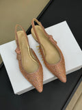 J'Adior Slingback Pink-tone Cotton Microbeads
