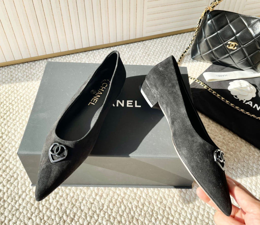 CC Ballet In Blak Suede 151521