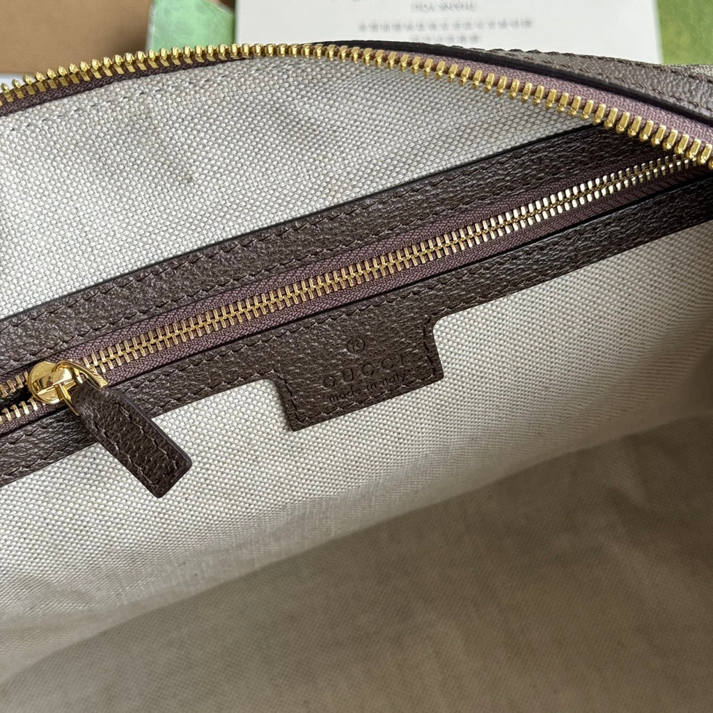 Gucci Ophidia Bag Beige mix Brown Canvas 240085
