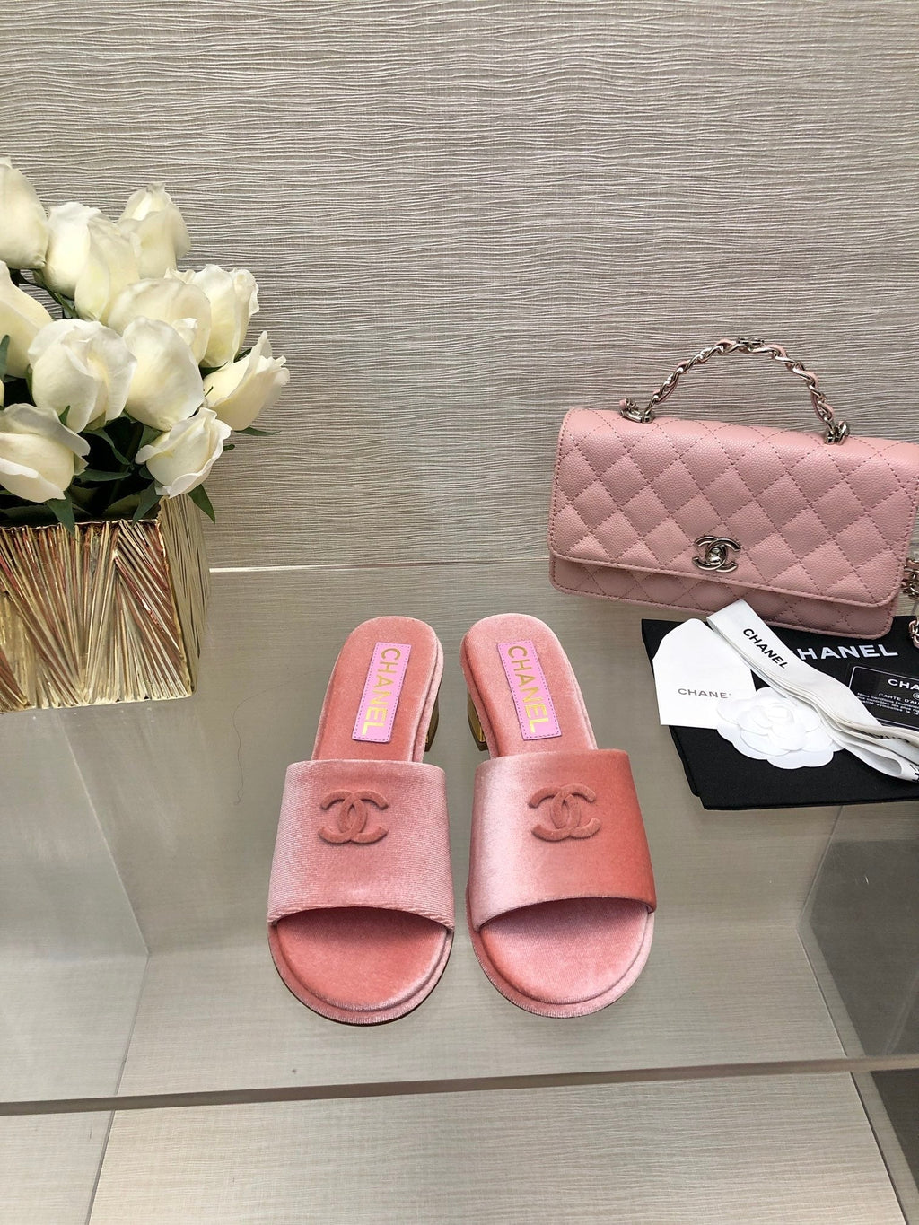 CC 25C Mid Heel Mule Pink Velvet Substance 212953