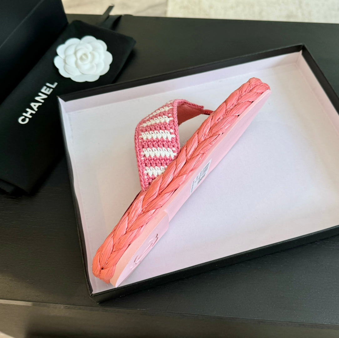 Double C Hottest Knit Flip-Flops Light Pink