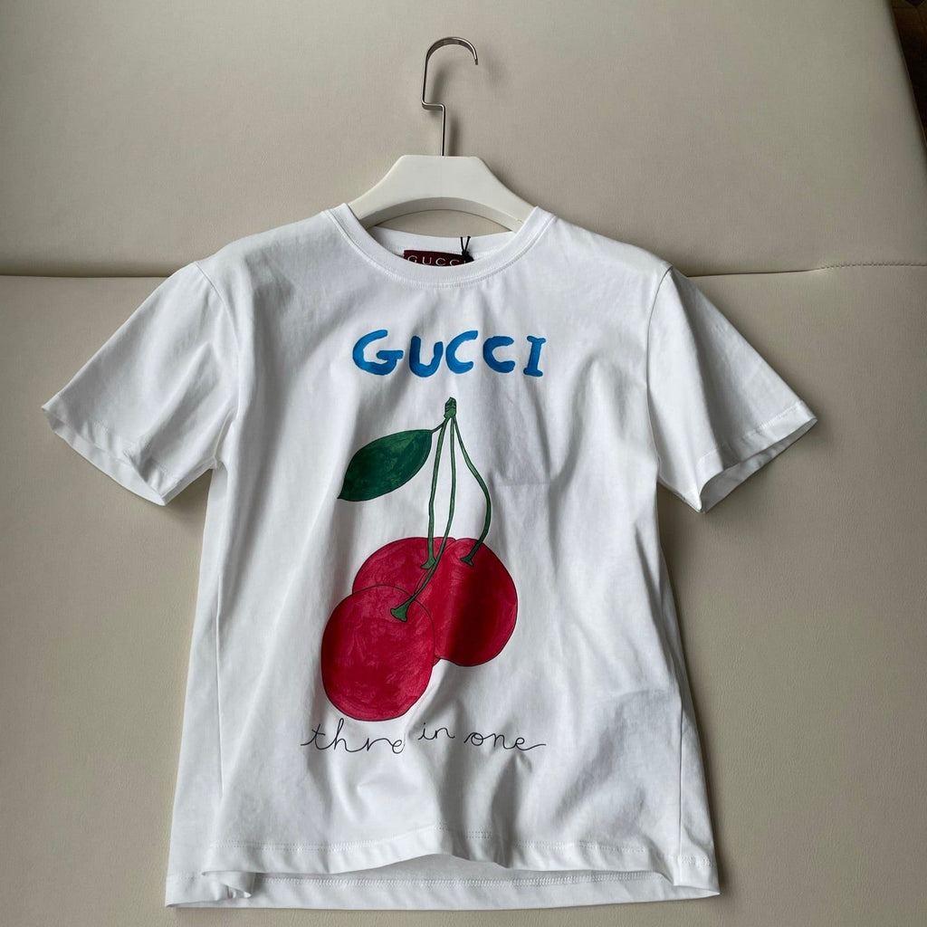 Gucci 25 Cherry T-shirt White Red Cotton