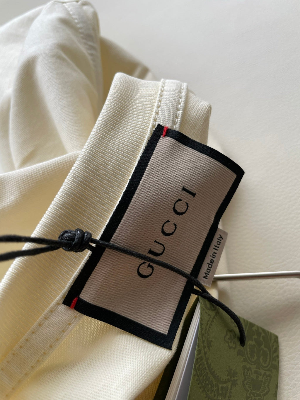 Gucci 25 Teddy Dog T-shirt Ivory Brown Black Cotton