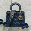 Dior 2026 Mini Lady Dior Bag Dark Blue Lambskin 247370