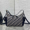 CD Medium Dream Bag 24 Blue Oblique Jacquard and Calfskin